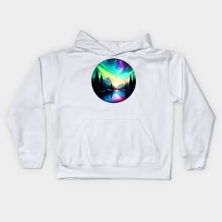 Northern Lights - Winter - Natural Beauty - Christmas Kids Hoodie